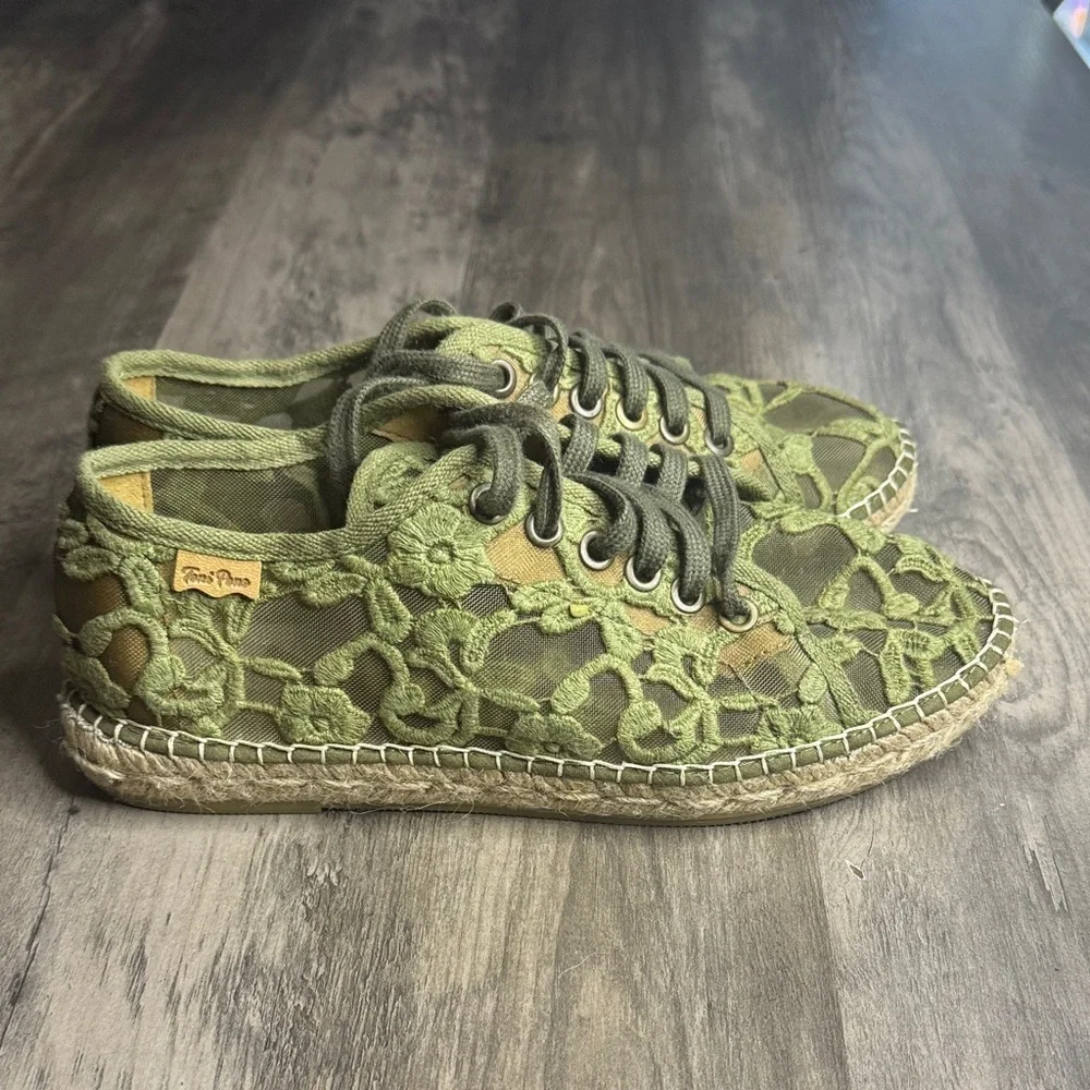 Toni Pons Far Espadrille Khaki Green Lace Shoe